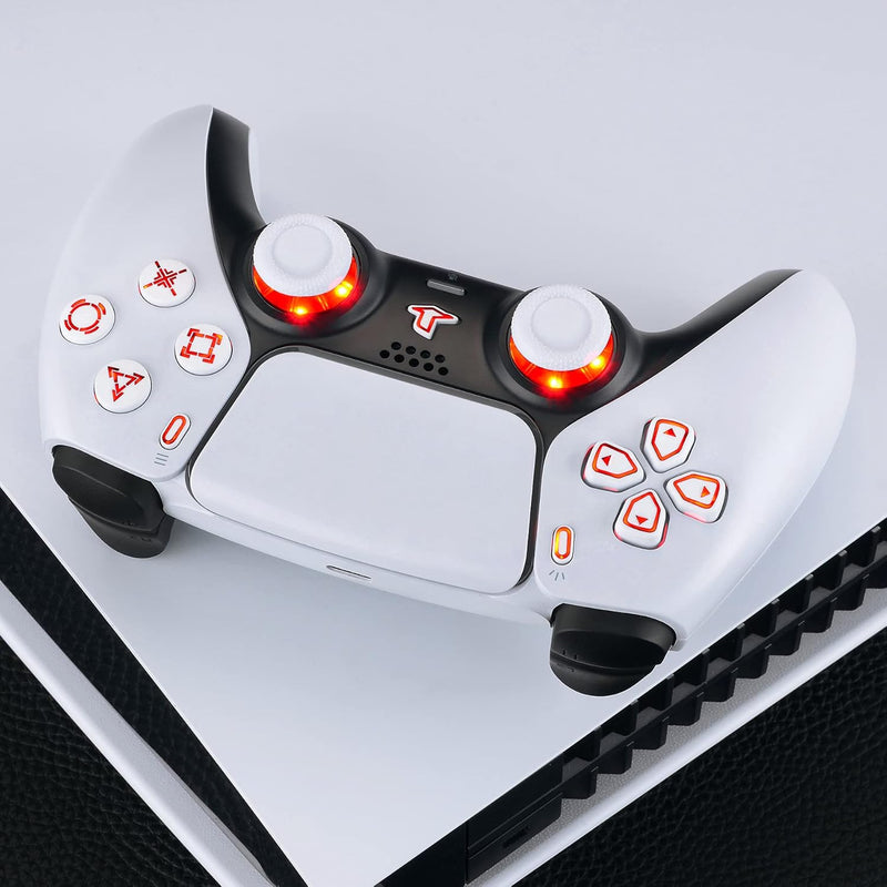 eXtremeRate DTF LED Kit für ps5 Controller BDM-030/040, Ersatz leucht D-Pad Thumbstick Share/Option/