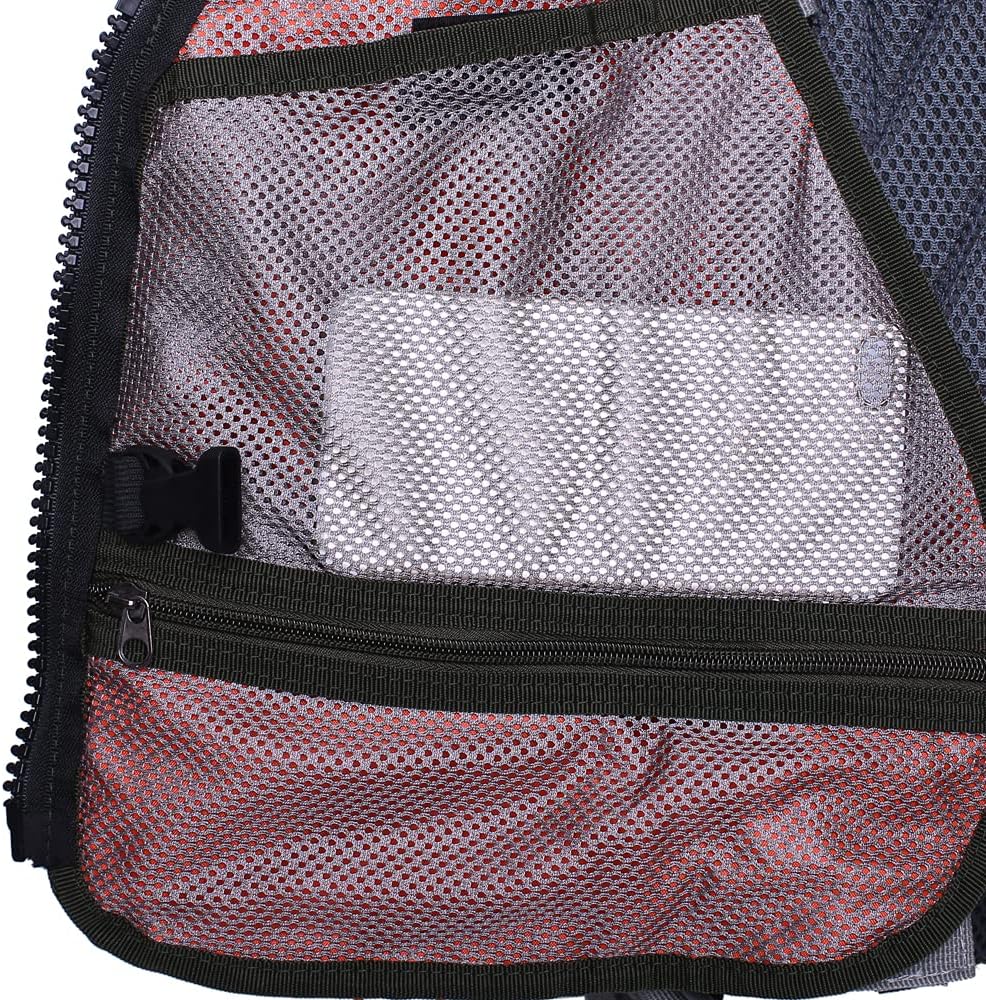Kylebooker Fliegenfischen Weste Angelweste Einstellbare Grösse Maschen Multi-Taschen Jacke Einheitsg