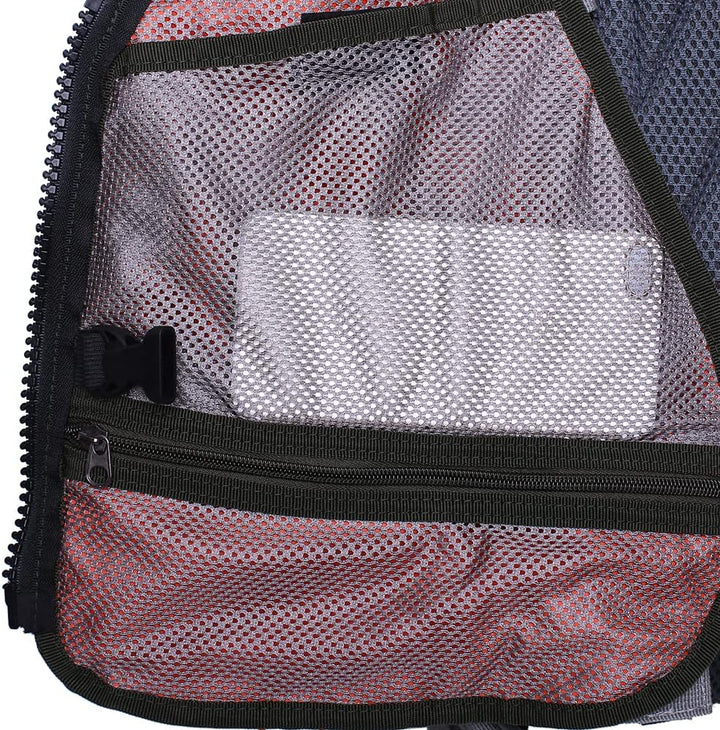 Kylebooker Fliegenfischen Weste Angelweste Einstellbare Grösse Maschen Multi-Taschen Jacke Einheitsg