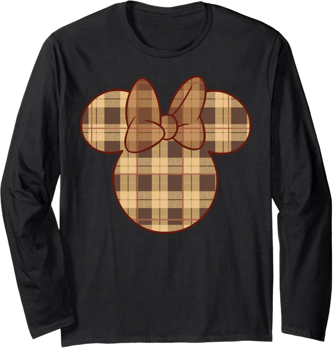 Disney Mickey And Friends Minnie Fall Plaid Fill Langarmshirt