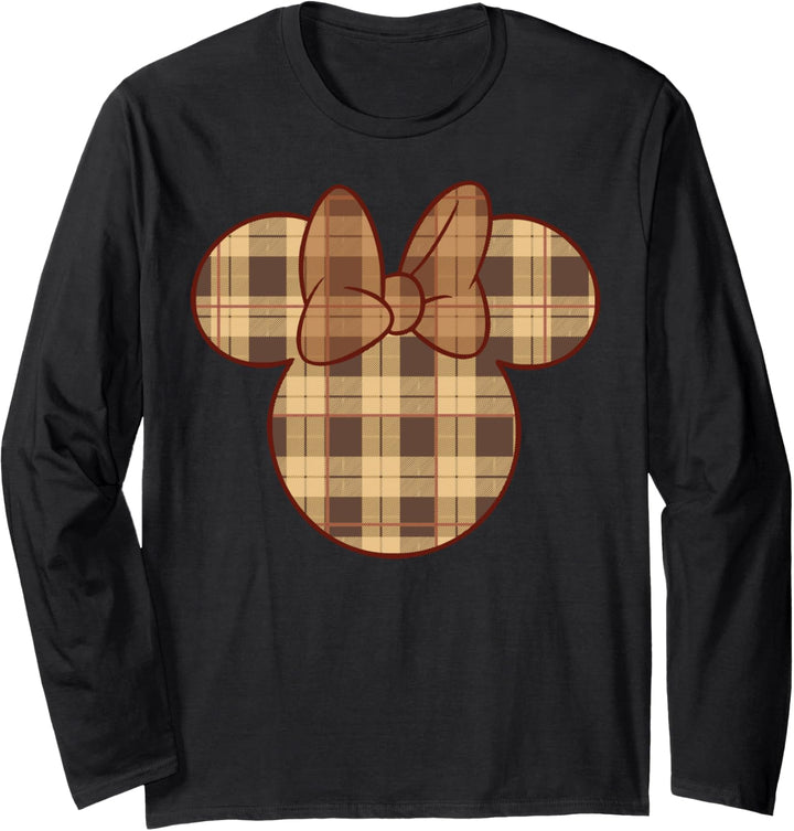 Disney Mickey And Friends Minnie Fall Plaid Fill Langarmshirt