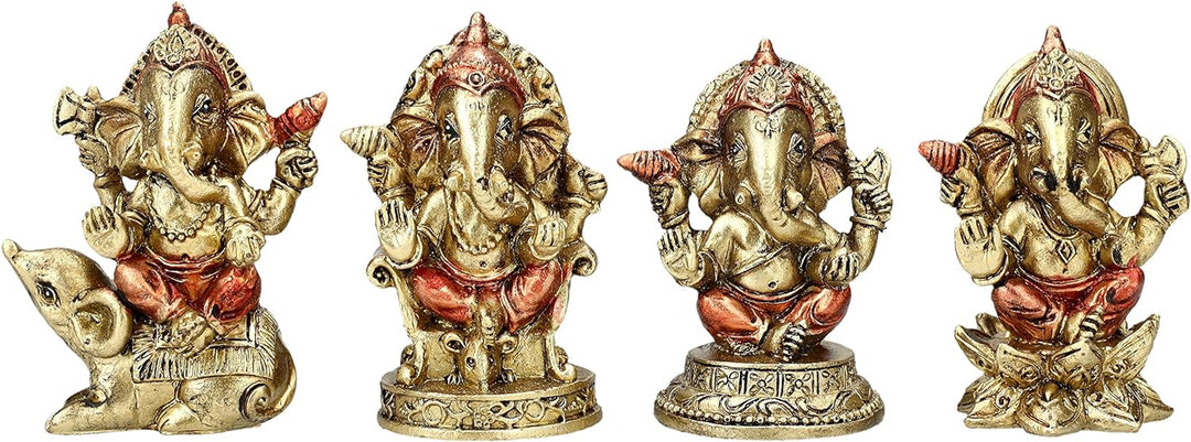 Pacific Giftware Ganesha Figuren 12er Set - Buddha Statue Deko Meditation