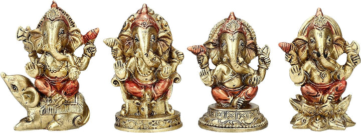 Pacific Giftware Ganesha Figuren 12er Set - Buddha Statue Deko Meditation