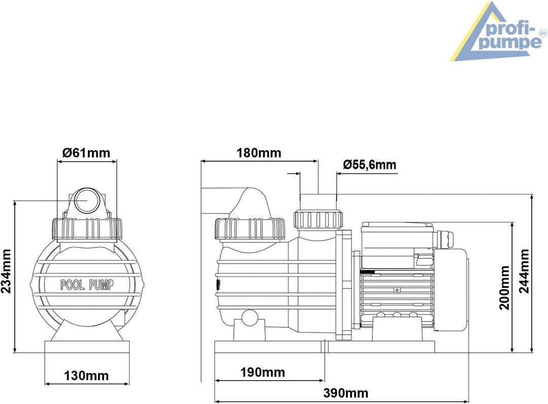 Schwimmbadpumpe, Poolpumpe - Filterpumpe Schwimmbad/Swimmingpool, energiesparsam zuverlässig und eff