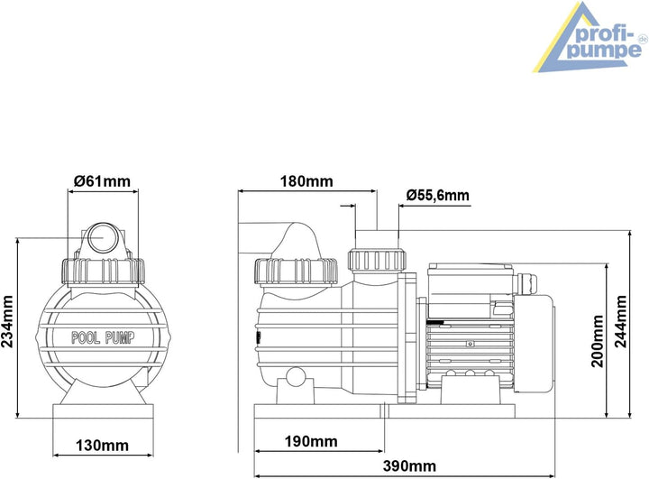Schwimmbadpumpe, Poolpumpe - Filterpumpe Schwimmbad/Swimmingpool, energiesparsam zuverlässig und eff