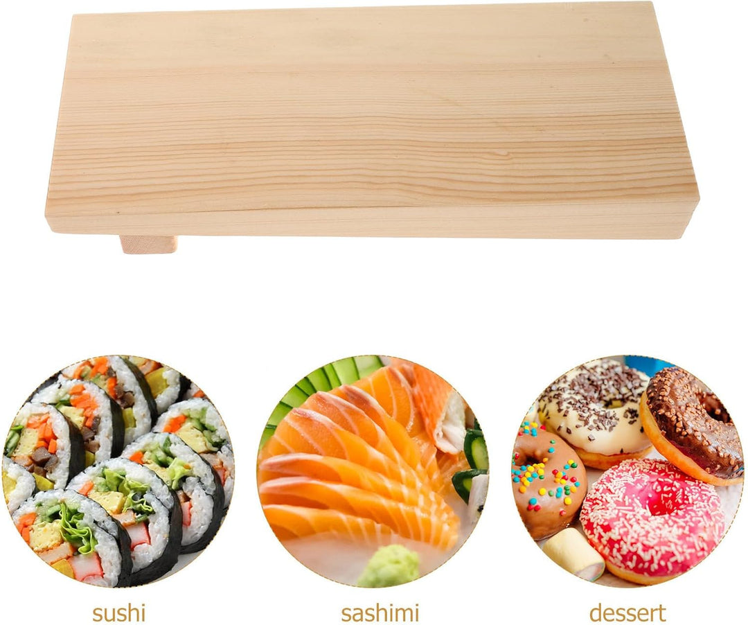 DOITOOL Geta-Servierplatten für Sushi: Sashimi-Platte aus Holz – Serviertablett aus Holz – Schneideb