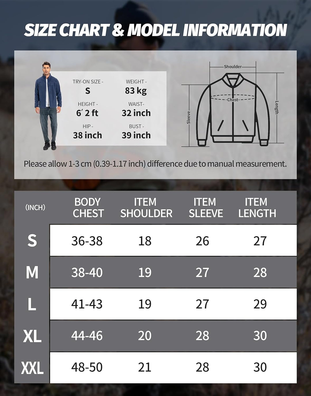 Pioneer Camp Herren Fleecejacke Full Zip Outdoor Polar Leicht Winddicht Jacke mit Reissverschluss, H
