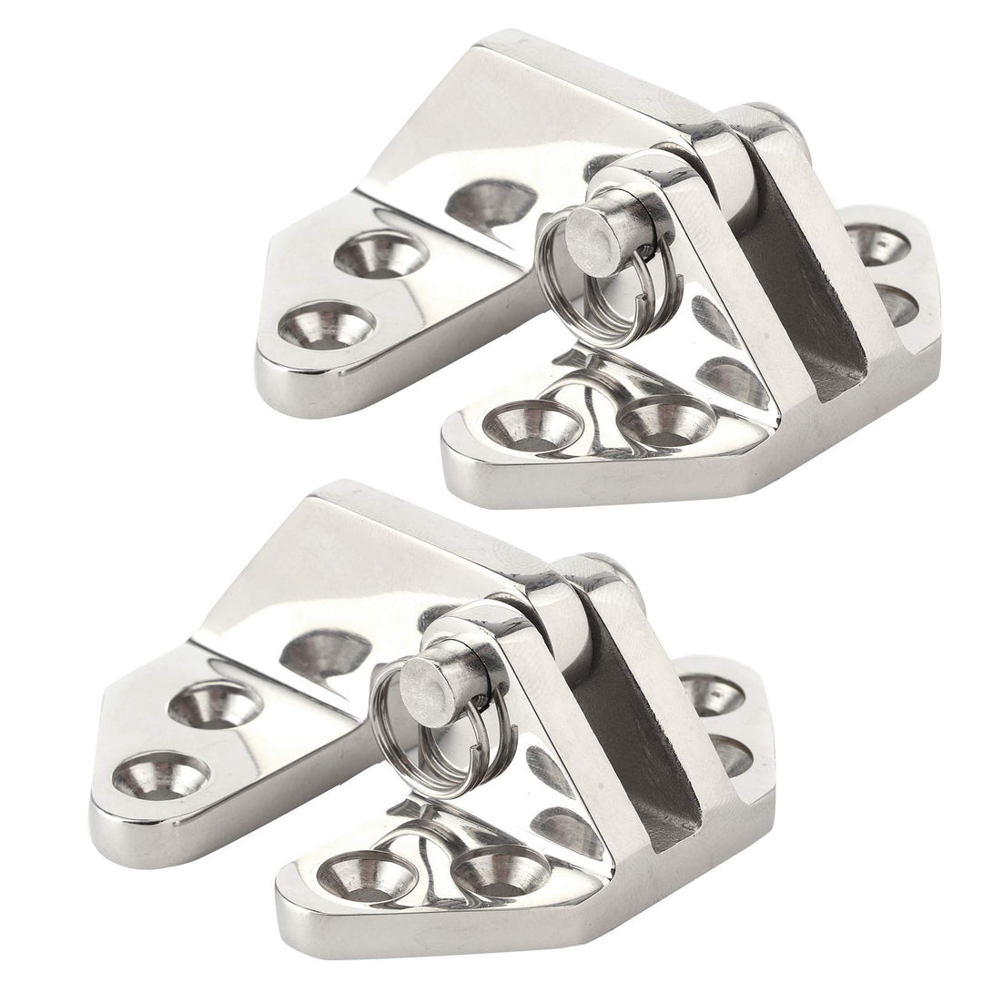 aqxreight - Lukenscharnier, 2 Stück 316 Edelstahl Spiegelpolieren Abnehmbarer Stift Marine Hatch Sch