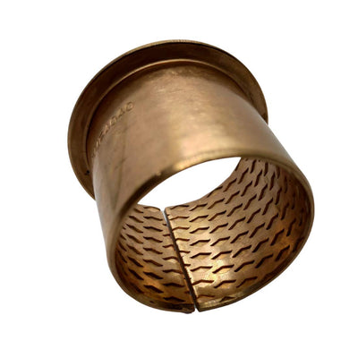 Bundbuchse 30mm x 34mm x 30mm Bund: 45mm x 2mm | Gleitlager aus Bronze mit Innenschmierung (schmiert