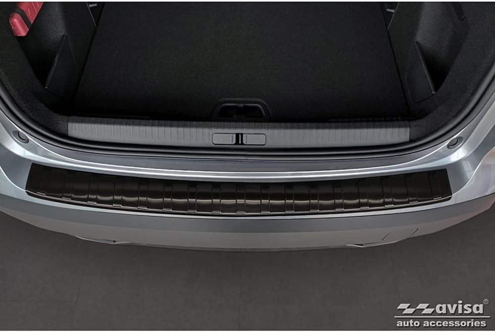Avisa Schwarz Edelstahl Heckstossstangenschutz kompatibel mit Citroën C4/e-C4 III 2020- 'Ribs'