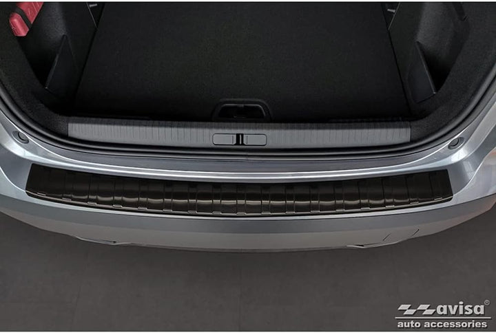 Avisa Schwarz Edelstahl Heckstossstangenschutz kompatibel mit Citroën C4/e-C4 III 2020- 'Ribs'