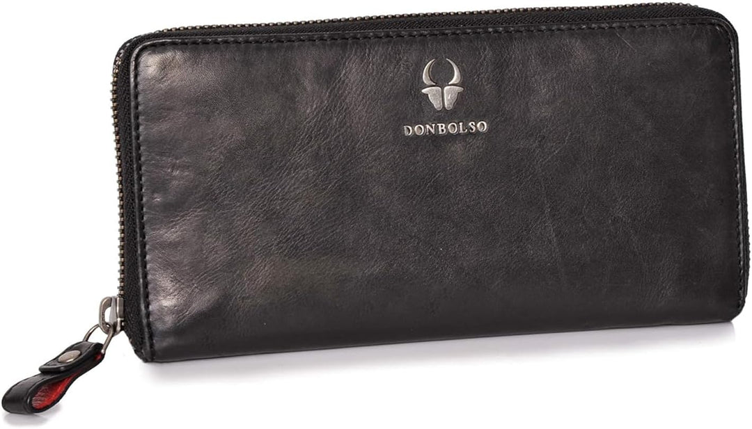 DONBOLSO® Geldbörse Lissabon I Portemonnaie aus echtem Nappaleder für Damen I XL-Geldbeutel mit 13 K