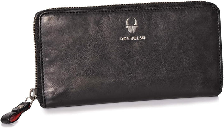 DONBOLSO® Geldbörse Lissabon I Portemonnaie aus echtem Nappaleder für Damen I XL-Geldbeutel mit 13 K