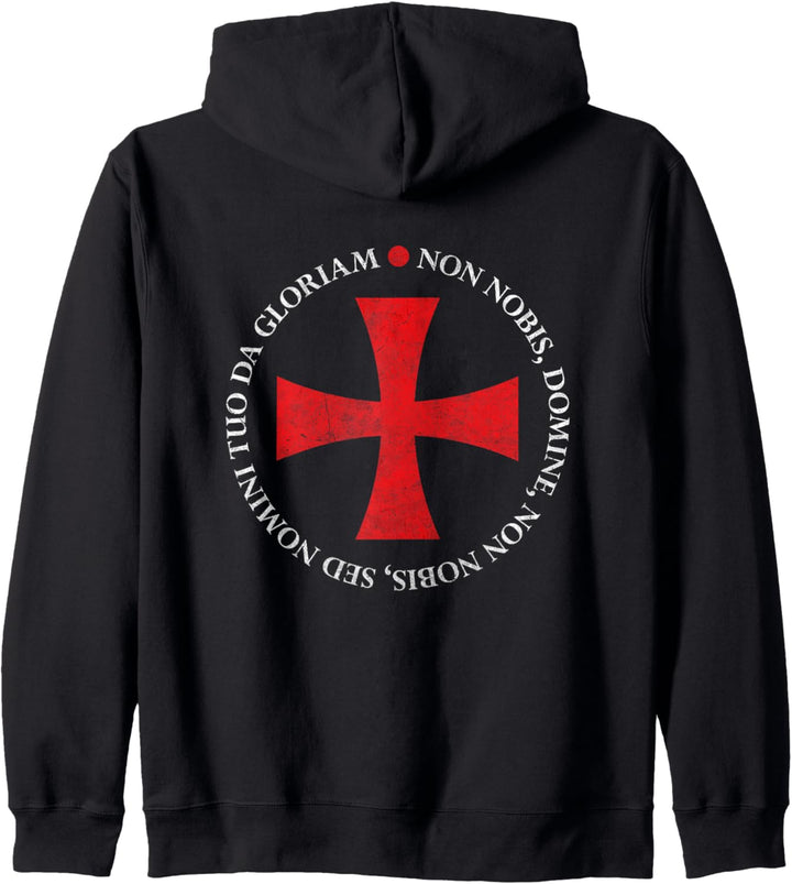 Templerkreuz mit Templer-Slogan Kapuzenjacke