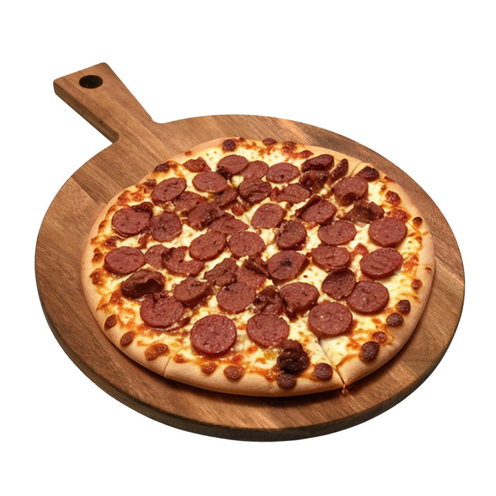 Akazienholz Pizzateller Pizzabrett Mit Griff Pizzaschieber Holz 30 X 40 X 1,5cm Pizza Teller füR Piz