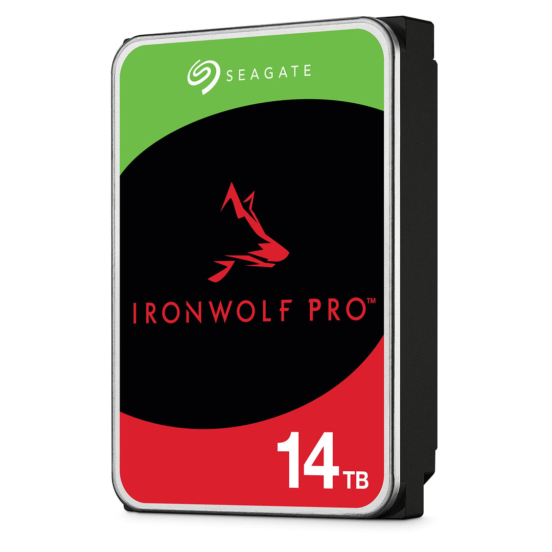 Seagate IronWolf Pro, NAS interne Festplatte 14TB HDD, 3.5 Zoll, 7200 U/Min, CMR, 256 MB Cache, SATA