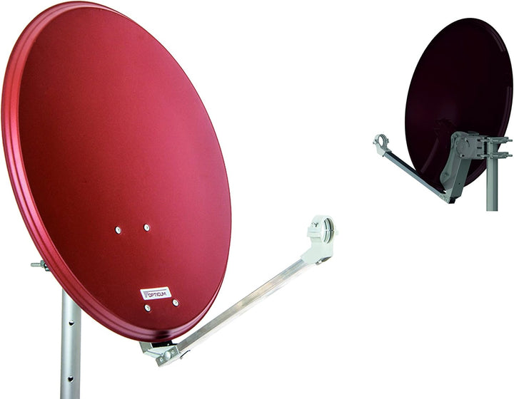 Opticum QA 60 Stahl Satellitenantenne (60 cm) ziegelrot ziegelrot ohne LNB, ziegelrot ohne LNB