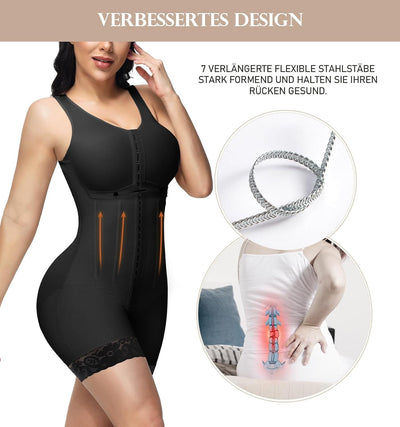 SHAPSHE Shapewear Damen Body Miederbody Stark Formend Bauchweg Body Damen Shapewear Damen Bauchweg S