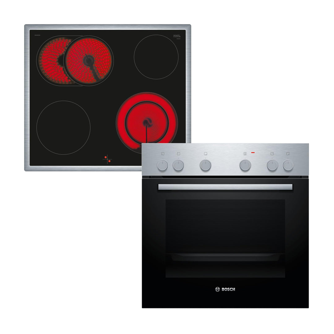 Bosch HND211AR62 Herd-Cerankochfeld-Kombination (herdgesteuert), 59,4 cm breit, 3D-Heissluft - Backe