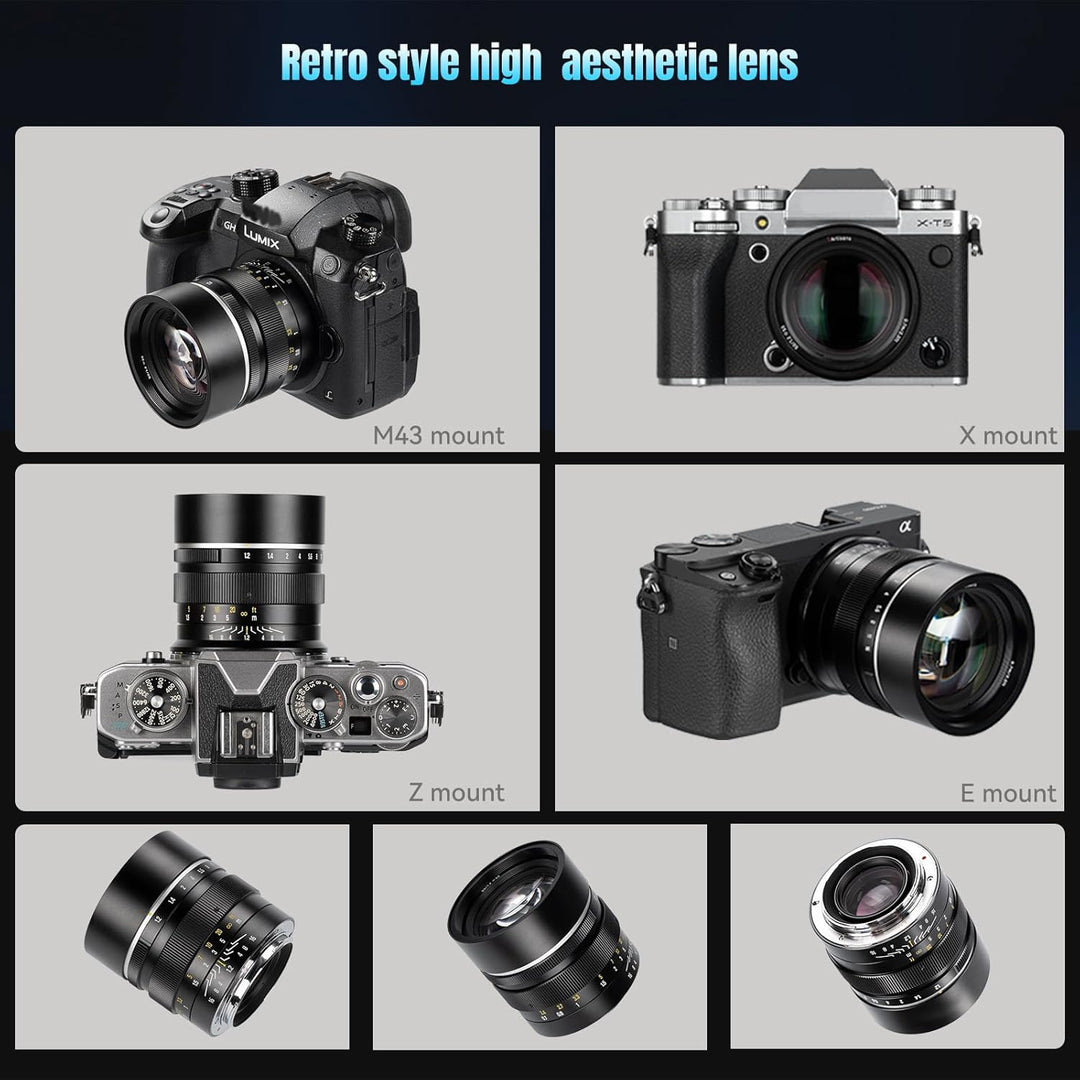 7Artisans 50mm F1.2 für Z-Mount Objektiv, APS-C manueller Fokus, kompatibel mit Nikon Z-Mount ZFC,Z5