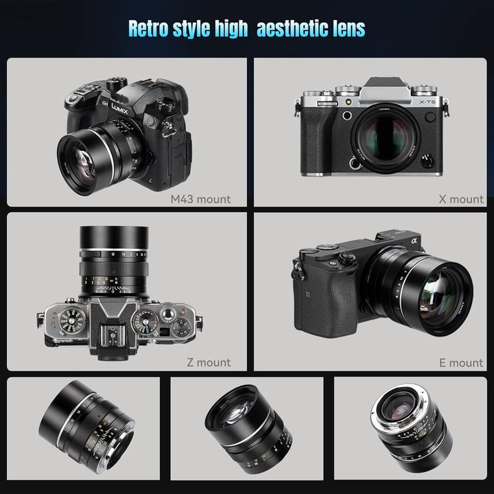 7Artisans 50mm F1.2 für Z-Mount Objektiv, APS-C manueller Fokus, kompatibel mit Nikon Z-Mount ZFC,Z5