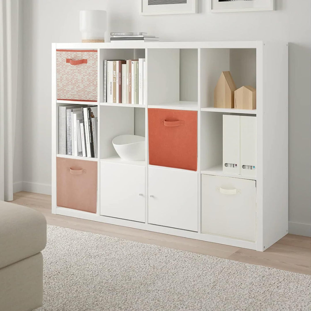 Lot de 6 bacs de rangementintissés pliables - Taupe - 27x27x27cm