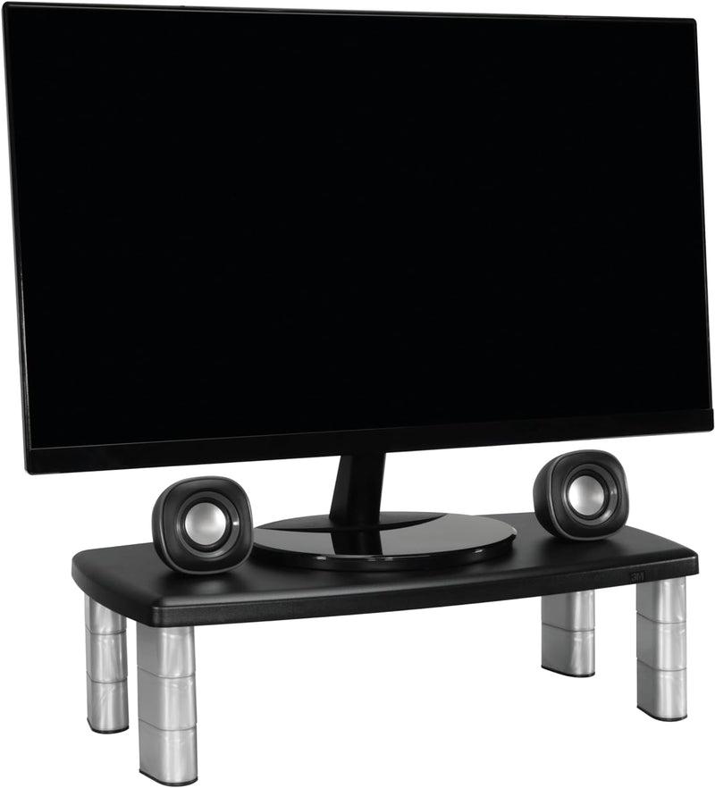 3M Monitorständer MS90B, 30,4 x 38,1 x 15 cm, schwarz, Silber, 1 Monitorständer 20-Inches Wide 1 Stü