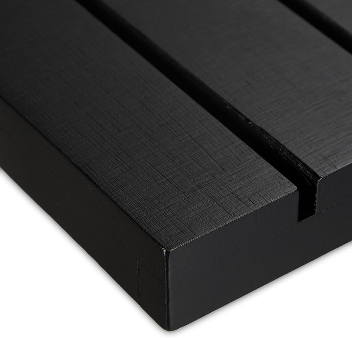 Relaxdays Bambus Badematte, 61 x 40 cm, rutschfeste Duschmatte für Badewanne, Dusche, Sauna, Indoor