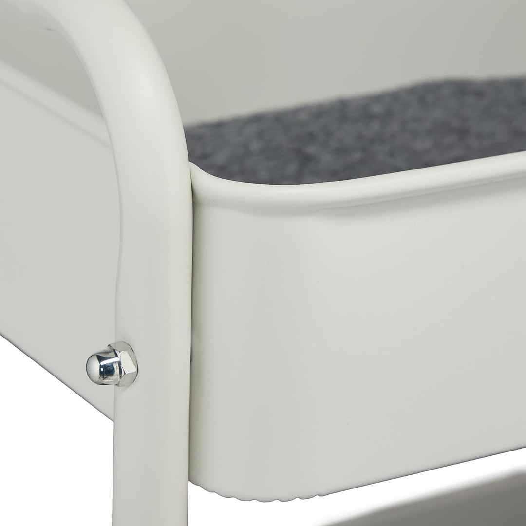 Relaxdays Rollwagen, 3 Etagen, Servierwagen, Küchenwagen Bad & Büro, Rollregal, 71,5x43,5x29,5 cm, B