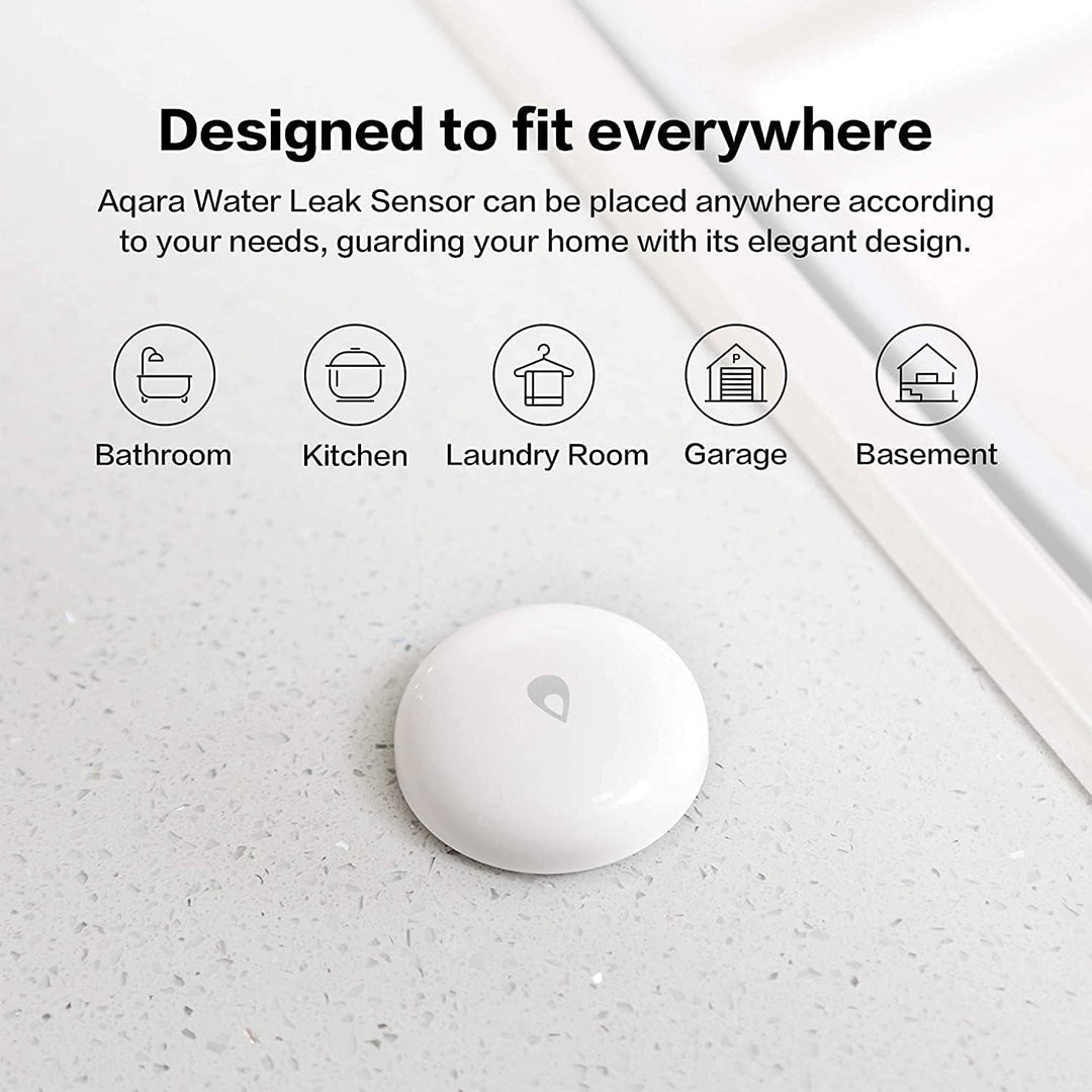 Aqara Wassermelder, Erfordert Aqara Hub, Wassersensor Drahtloser Flutdetektor für Alarmanlage und Sm