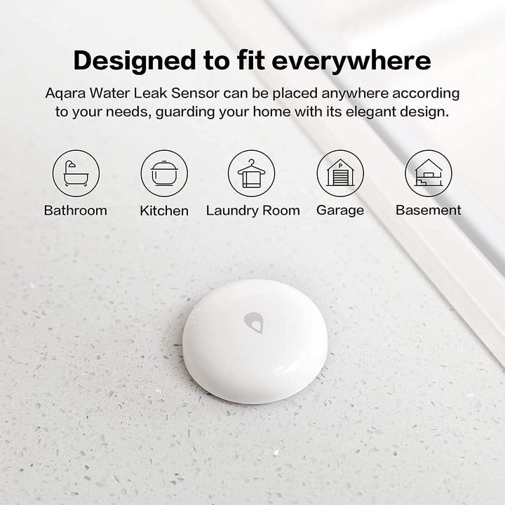 Aqara Wassermelder, Erfordert Aqara Hub, Wassersensor Drahtloser Flutdetektor für Alarmanlage und Sm
