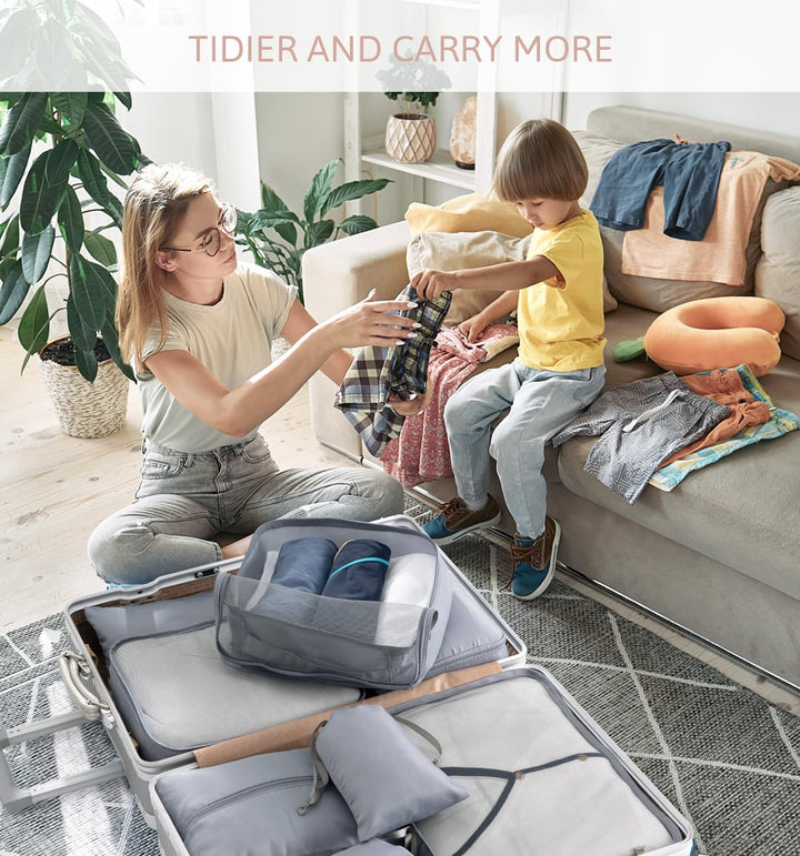 Meowoo 8-teilig Koffer Organizer Set, Packing Cubes, Packwürfel für Urlaub & Business, Reise Organiz