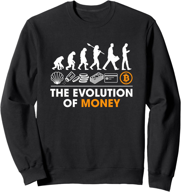 Die Entwicklung des Geldes Krypto BTC Kryptowährung Bitcoin Sweatshirt