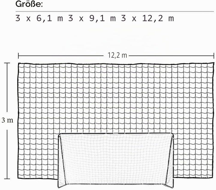 Aoneky Fussball Backstop Netz 3x3M/ 3x6M | quadratisches Netz 10x10cm No Knot | Fussball-Containment