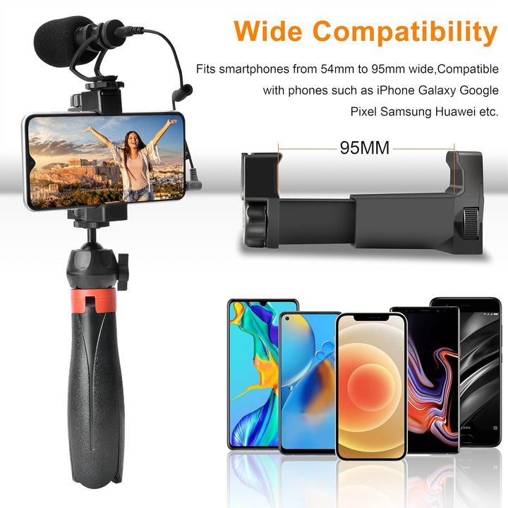comica CVM-VM10-K2 Pro, Handy Video Mikrofon Vlogging Kit für Sony, Canon, Nikon DSLR-Kamera, iPhone