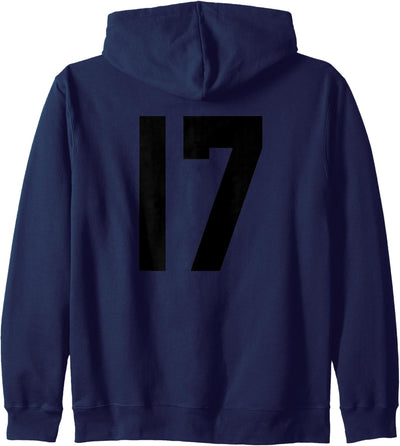 # 17 Team Sports Trikot vorne & hinten Number Player Fan Kapuzenjacke