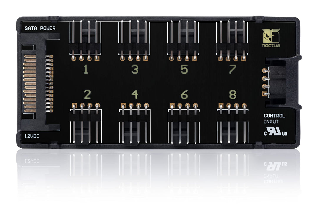 Noctua NA-FH1, 8-Kanal Lüfter-Hub für bis zu acht 12V- oder 5V-basierte 4-Pin PWM oder 3-Pin Lüfter