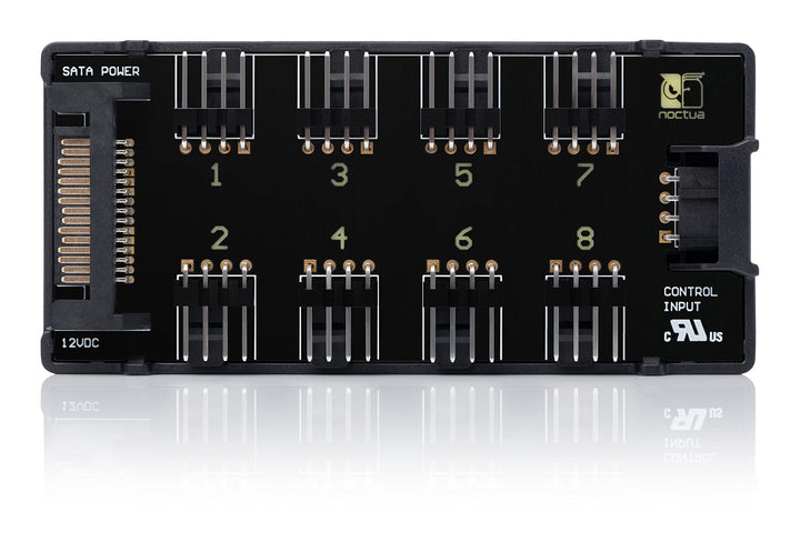 Noctua NA-FH1, 8-Kanal Lüfter-Hub für bis zu acht 12V- oder 5V-basierte 4-Pin PWM oder 3-Pin Lüfter