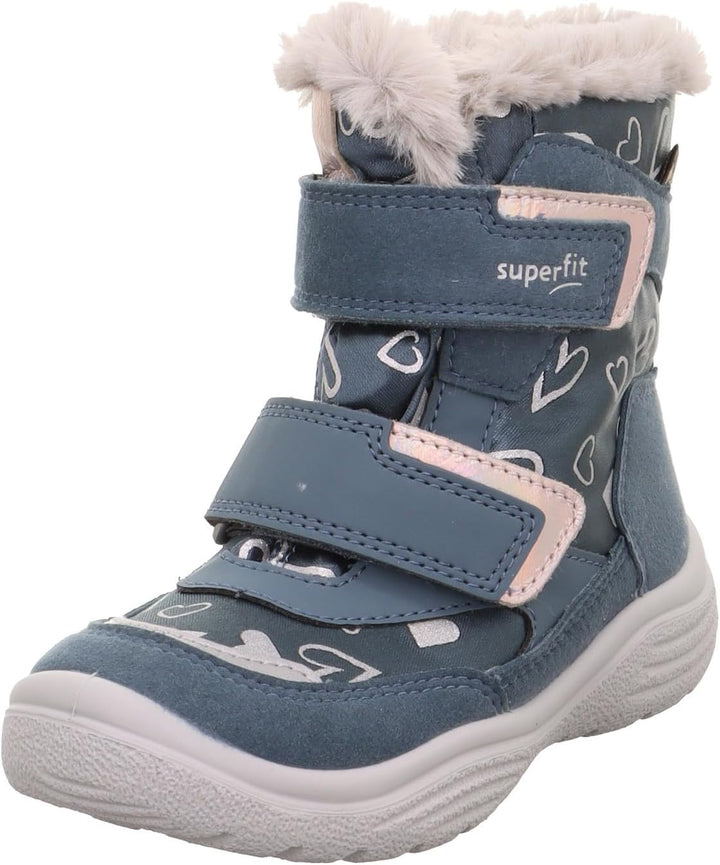Superfit Mädchen CRYSTAL warm gefütterte Gore-Tex Schneestiefel 26 EU Weit Blau Silver 8020, 26 EU W