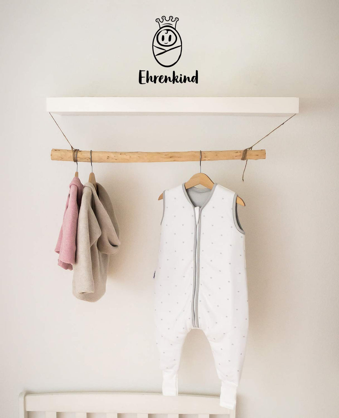 Ehrenkind® Baby Sommerschlafsack mit Füssen 1.0 TOG aus weicher OEKO-TEX zertifizierter Bio-Baumwoll