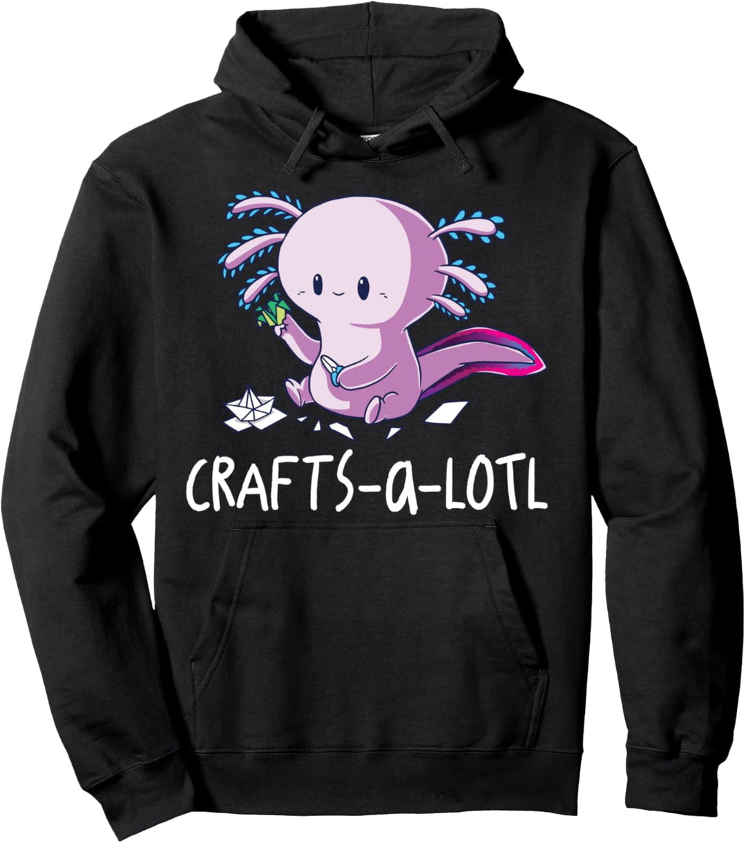 Crafts-a-lotl Handarbeit Kunst Nähen Axolotl Scrapbooking Pullover Hoodie