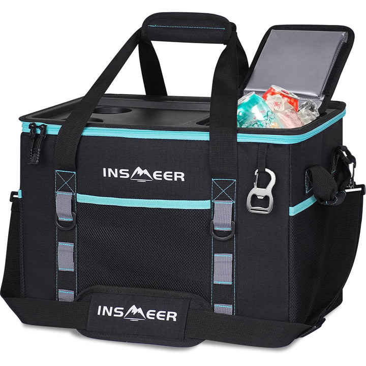 INSMEER Kühltasche Gross 40L, 60 Dosen Kühltasche Faltbar - XXL Kühltasche Isoliertasche Thermotasch