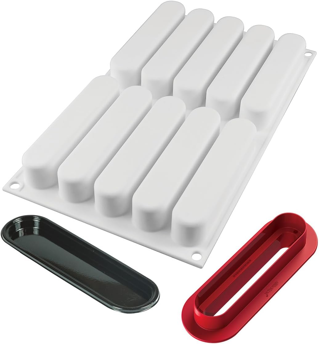 Unbekannt Fashion Eclair - STAMPO in Silicone 130X25 H 25 mm + 10 VASSOI + Cutter