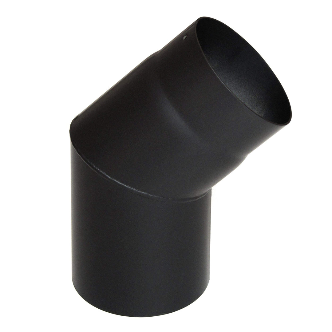 raik SH027-130-sw Raik Rauchrohrbogen/Ofenrohr 130mm - 45° schwarz 130 Schwarz, 130 Schwarz