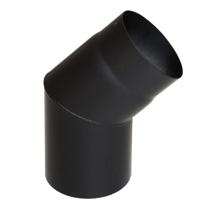 raik SH027-130-sw Raik Rauchrohrbogen/Ofenrohr 130mm - 45° schwarz 130 Schwarz, 130 Schwarz