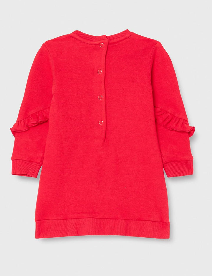 Chicco Baby-Mädchen Langen Ärmeln Lässiges Kleid 18 Monate Rot, 18 Monate Rot