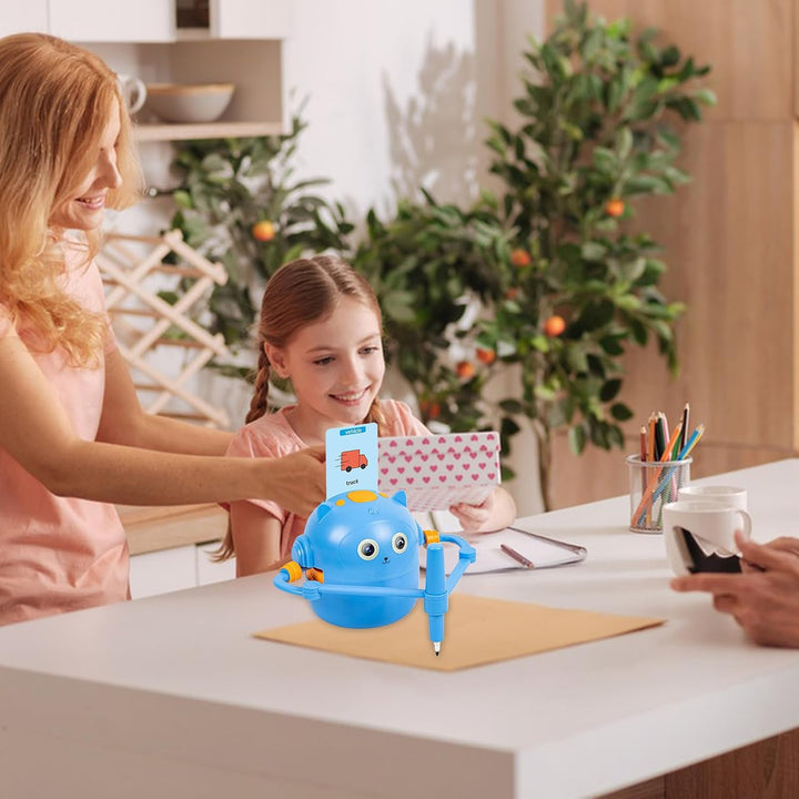 Zeichenroboter für Kinder, interaktives Mallernspielzeug, kompakte Grösse mit 100 Kinderkarten, sich