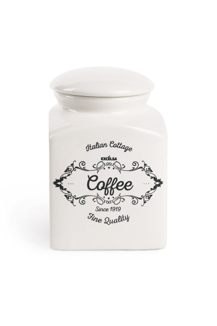 Excelsa Kaffeedose, Keramik, Elfenbeinweiss, Fassungsvermögen: 700 ml