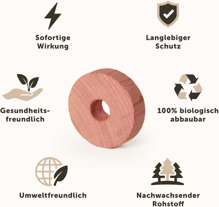 Blumtal Kleiderbügel Holz Weiss 20er Set - Holzbügel mit 360° drehbarem Metallhaken - Bügel aus Mass