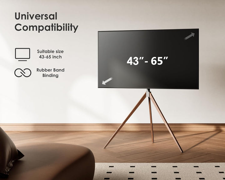 FITUEYES Design TV Ständer im Staffelei Design TV Standfuss für 43-65 Zoll Fernseher bis 40 KG TV St